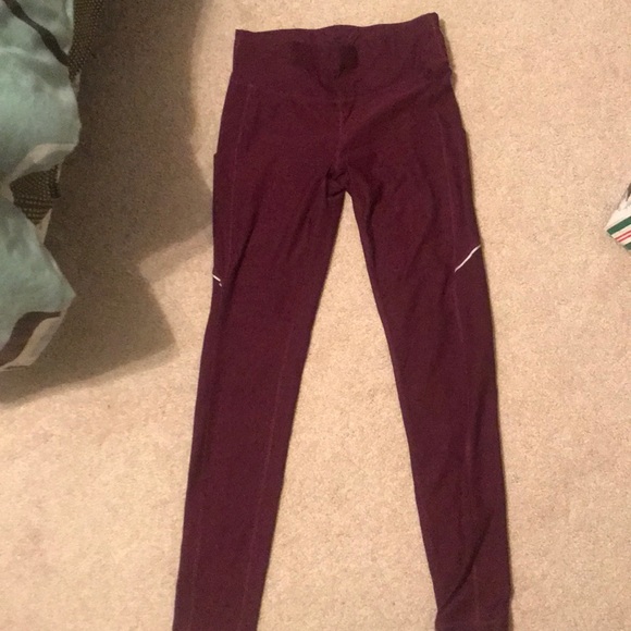 Pants - Maroon leggings. Size medium.